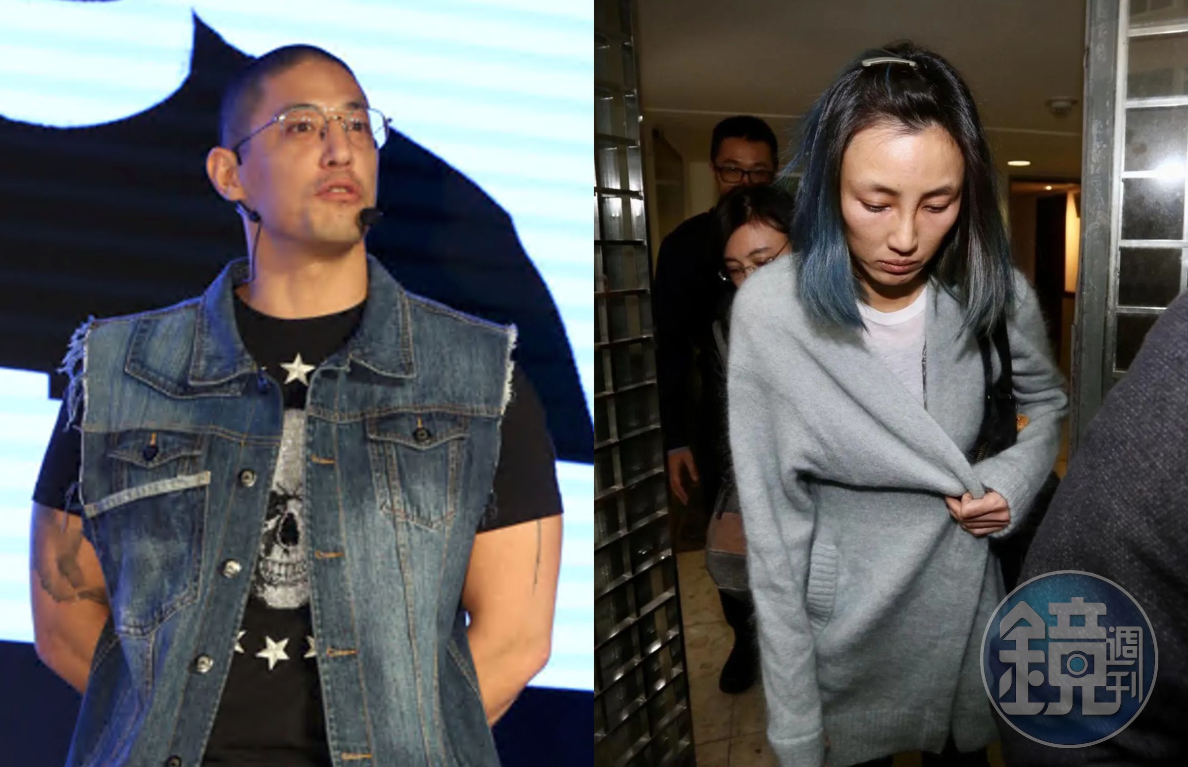 蔣友柏(左圖)與林姮怡(右圖)有過一段15年的婚姻,林姮怡2019年出庭時面色憔悴。(本刊資料照)