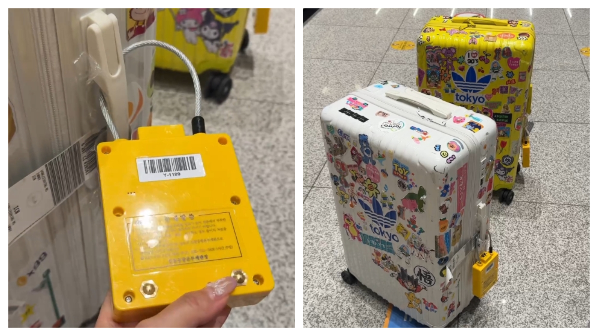 女網友下飛機後發現與男友的行李竟然被海關鎖起來，一查竟是內容物有2大雷點。（翻攝自threads@niu66525）