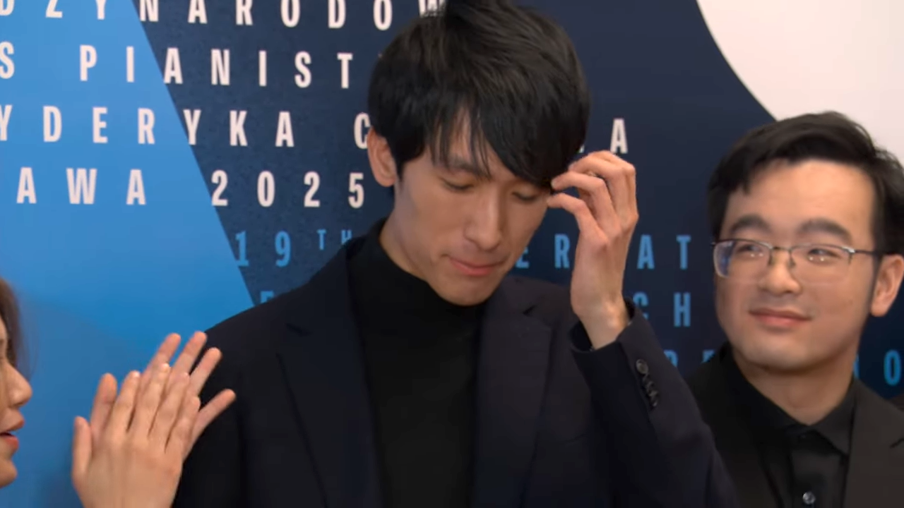 陸逸軒得知奪冠當下，神情相當激動。（翻攝Chopin Institute YouTube頻道）