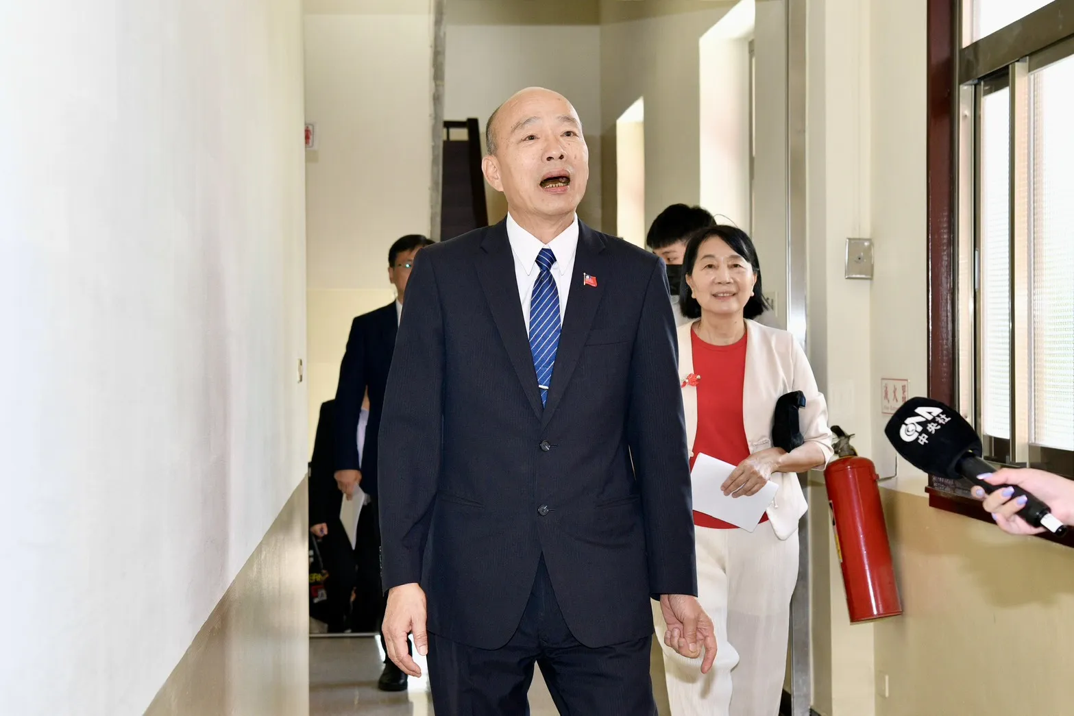 昔日曾與陳水扁發生肢體衝突的立法院長韓國瑜，21日受訪時也針對扁家現況給予回應。（資料照／鏡報李智為攝）