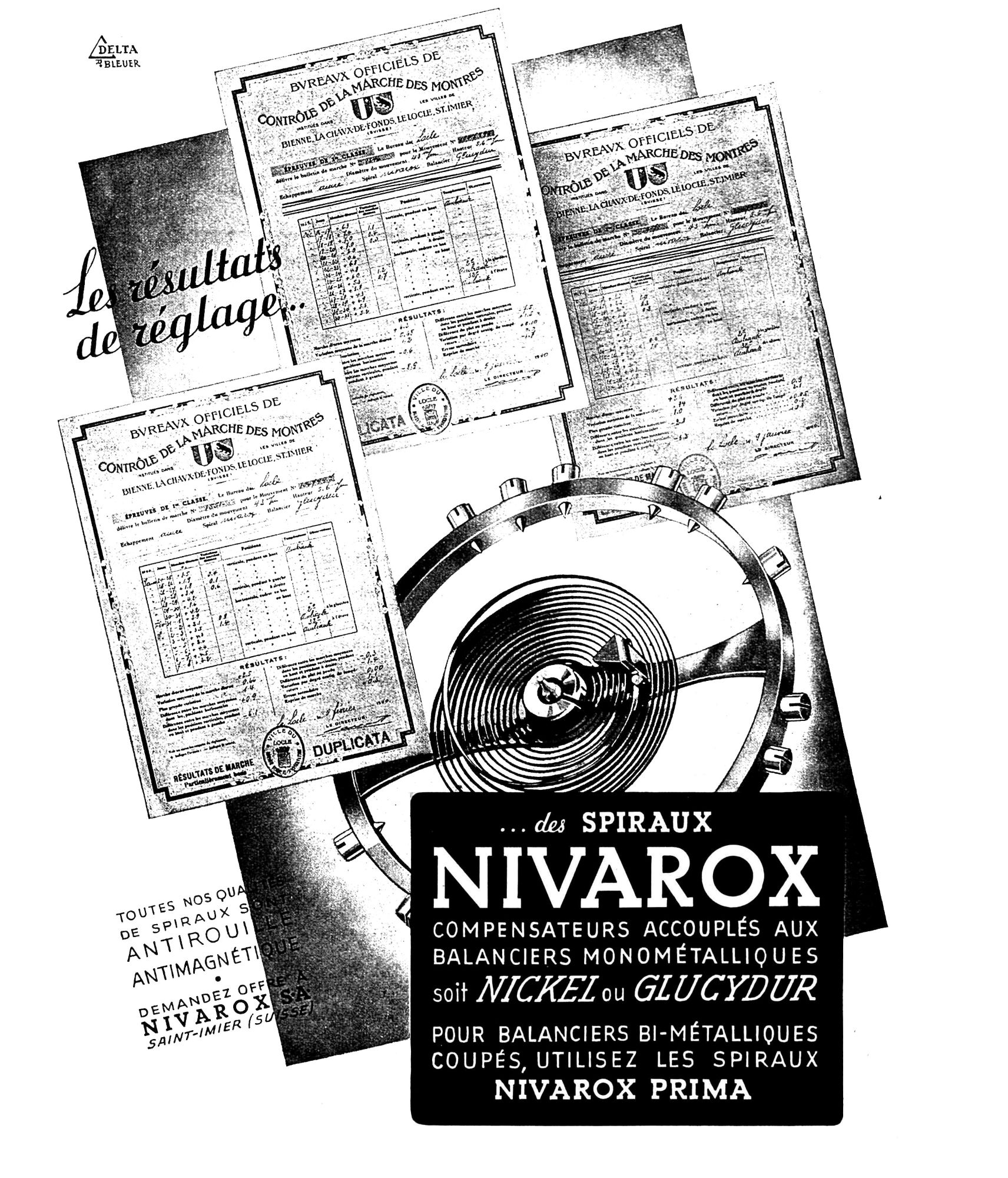 Straumann於1934年於Saint-Imier成立Nivarox公司專職生產Nivarox遊絲，並成為瑞士製錶業當時主要的游絲來源。