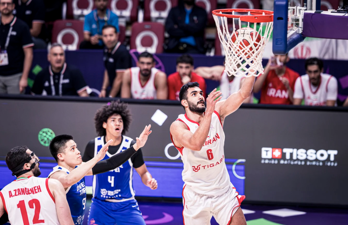 台灣最終以75：78慘遭逆轉，輸給伊朗，無緣4強。（翻攝自FIBA官網）