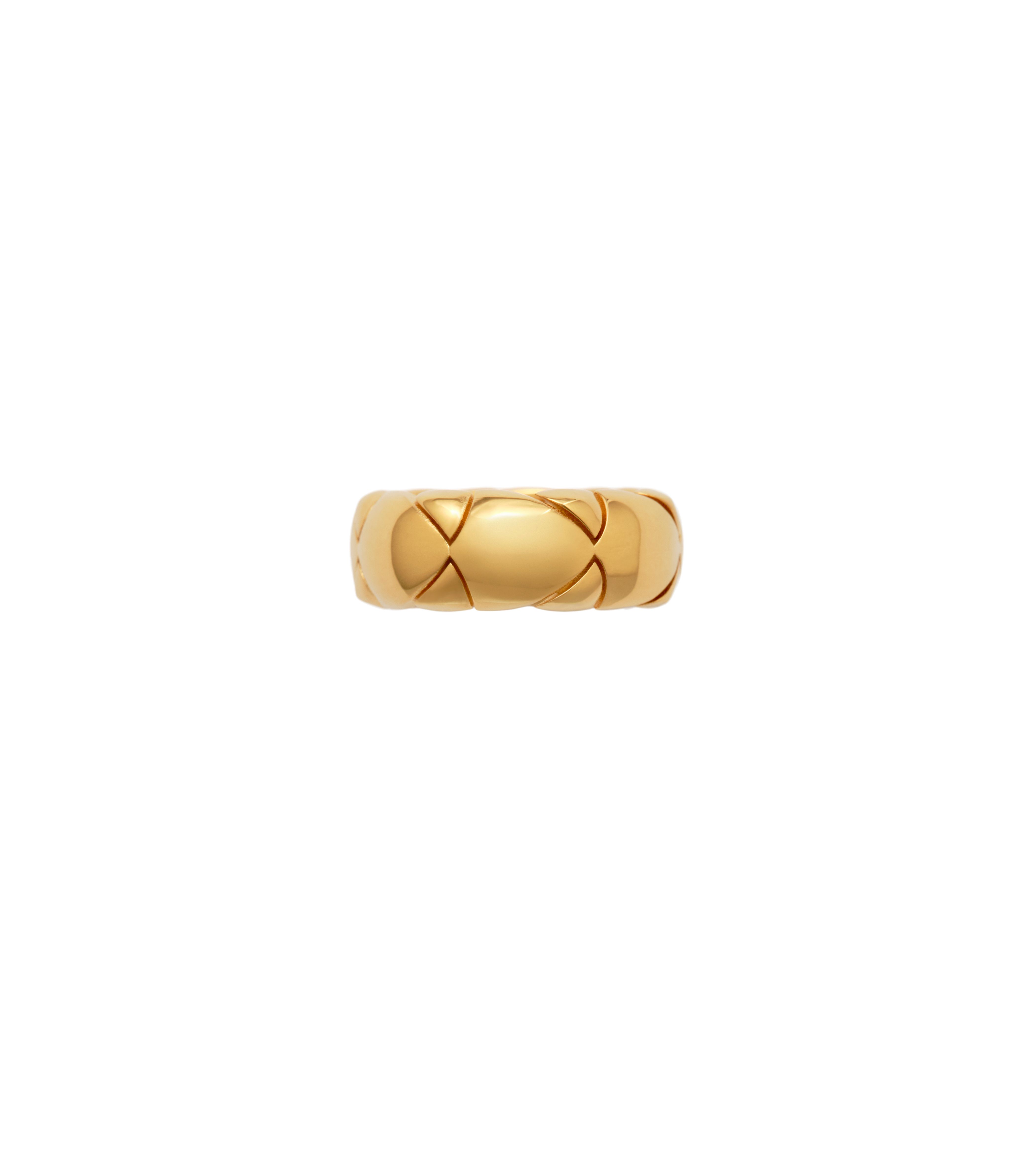 金色Shield Segment戒指。NT$22,900(BURBERRY提供)