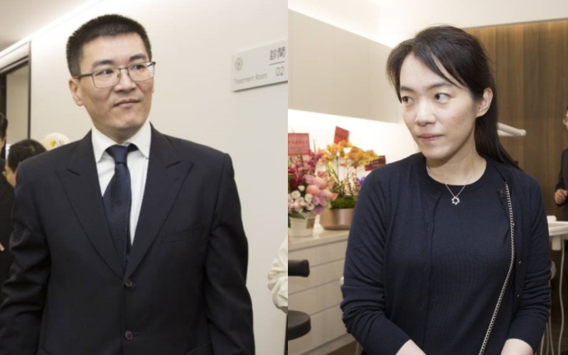陳幸妤(右)於昨在趙建銘(左)經營的「兆福脊椎診所」Google評論區留下1星負評,以「前妻」身分證實離婚,並點名診所內一名許姓女護理師與趙建銘關係匪淺。(本刊資料照)