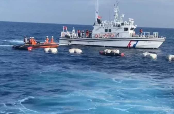 橋頭地檢署近日指揮海巡署查緝運毒，破獲海巡史上最大宗大麻走私案。（翻攝畫面）