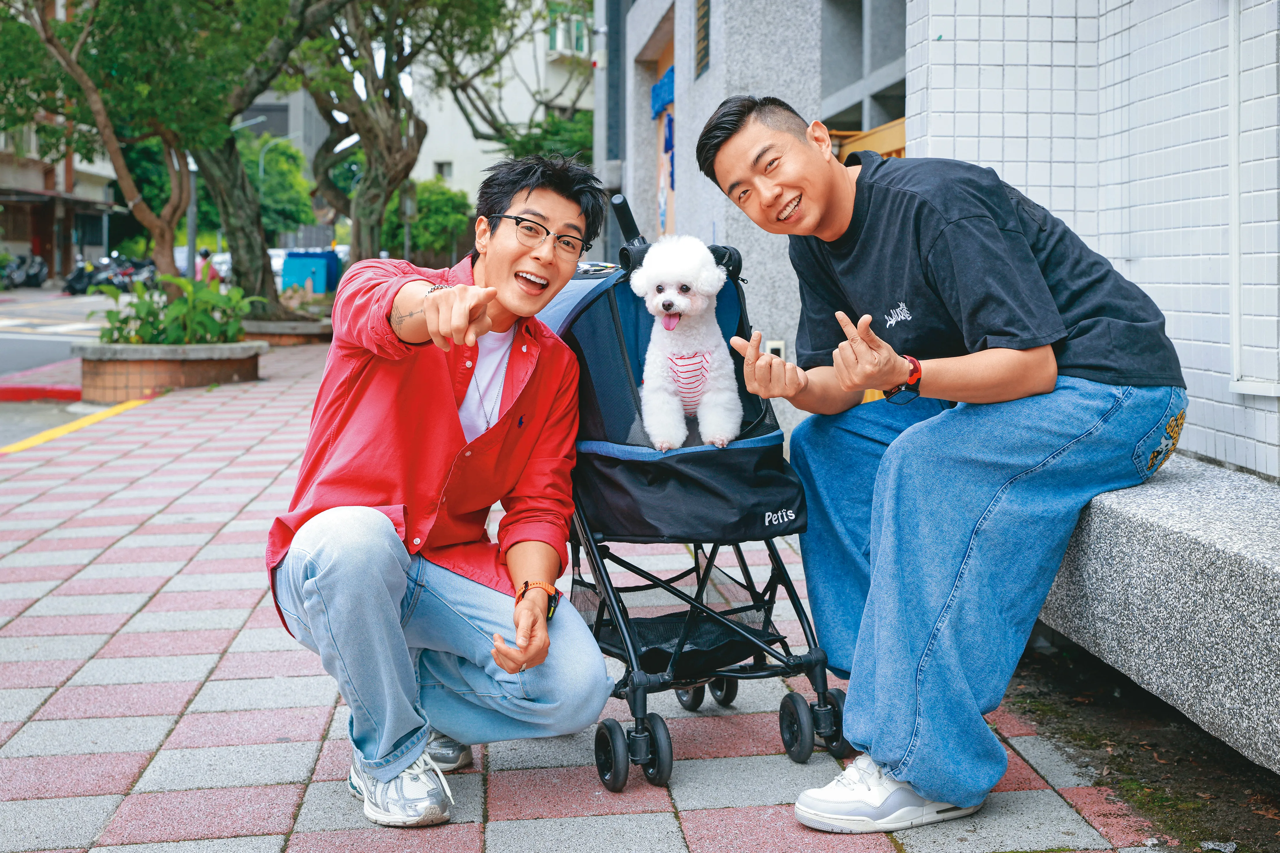 熊爸估狗／膽小狗開心最重要　江耀崙抱緊黏人白貴賓