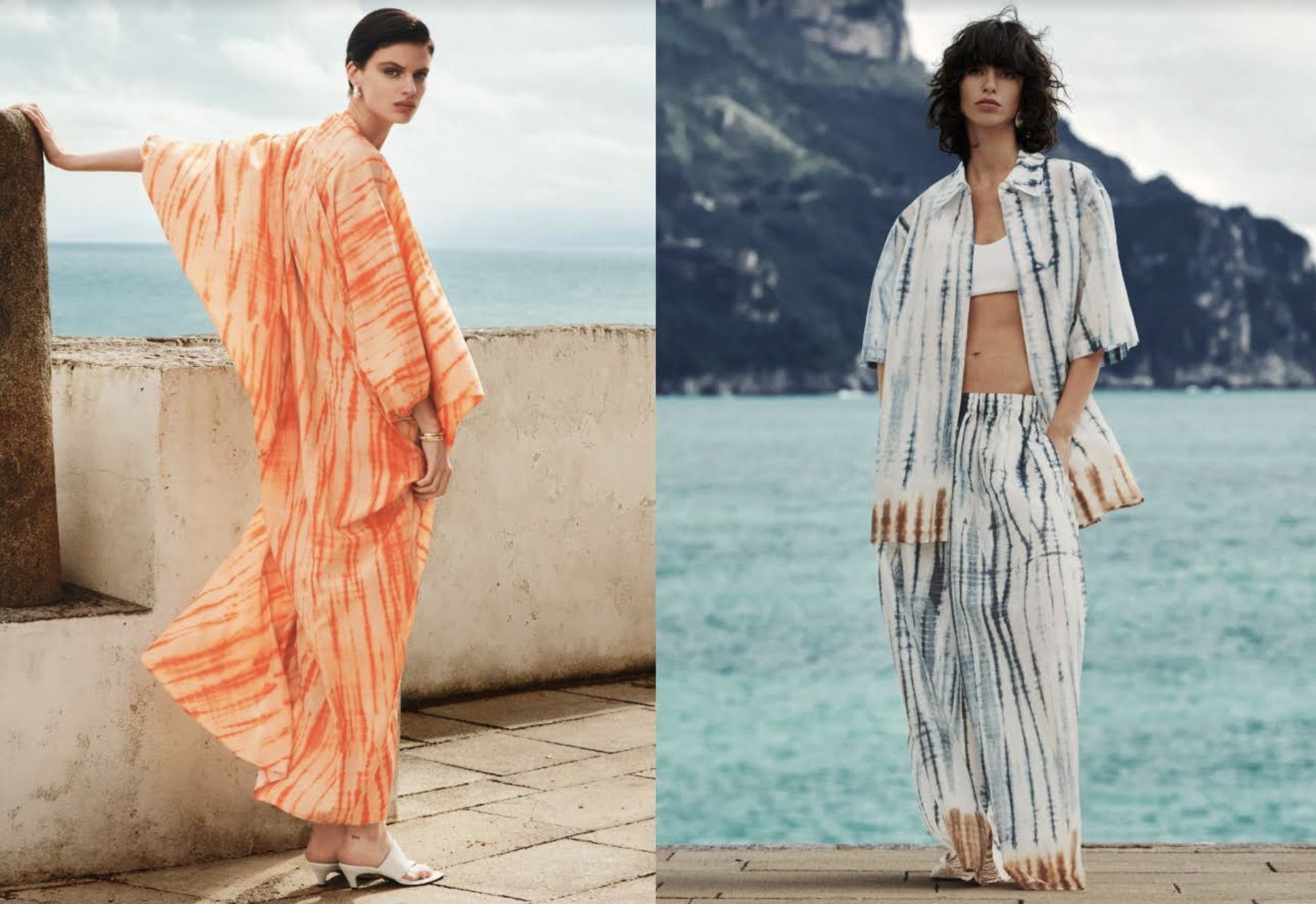 COS ✕ Tabata Shibori聯名系列以簡約考究的設計，巧妙平衡現代風格與染色技藝。（COS提供）