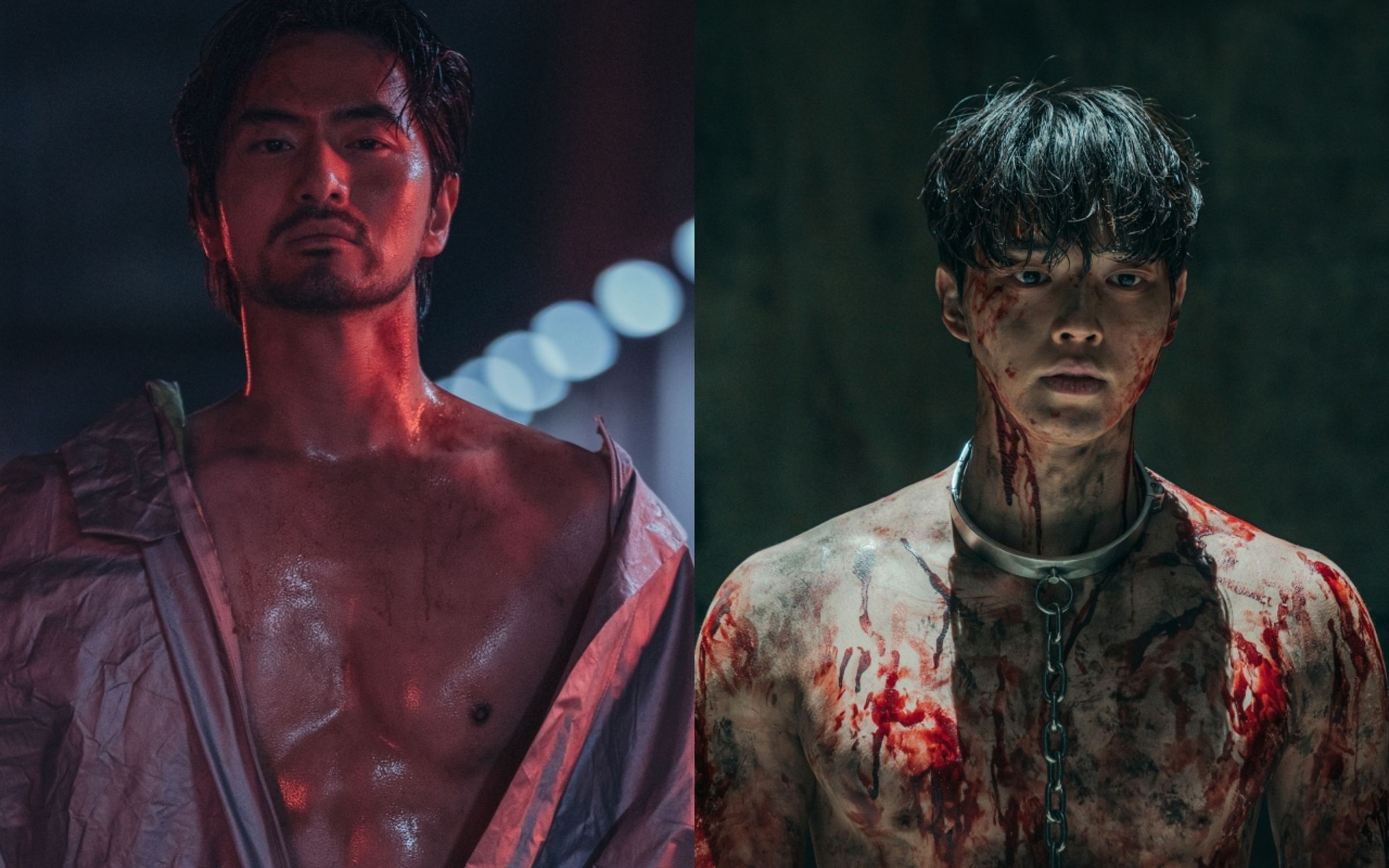 李陣郁(左)在《Sweet Home》第2季變成特殊感染者,而宋江繼續為生存搏鬥。( Netflix提供)