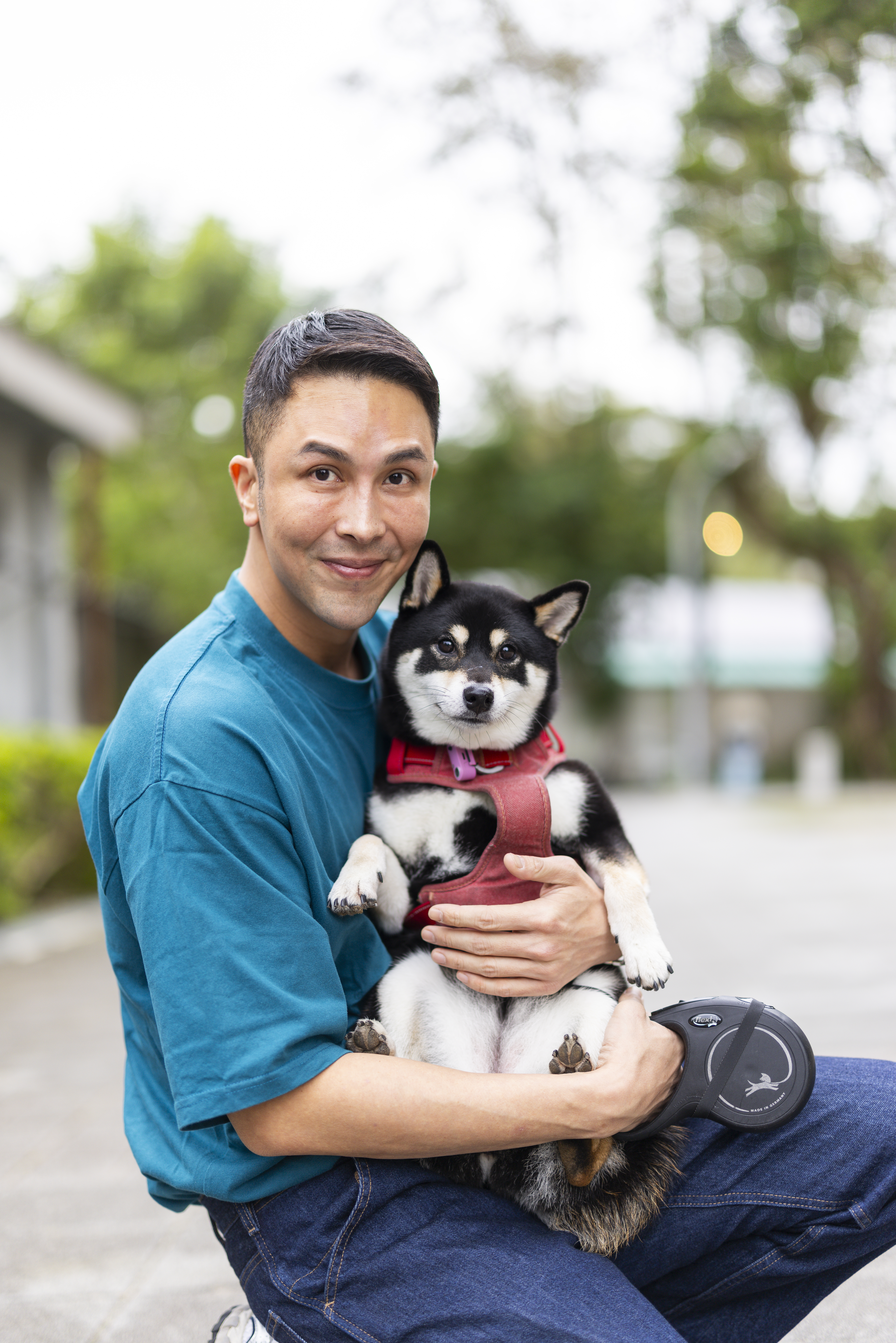 唐松瑞有一次不小心在寵物店看到柴犬彩券，第一眼看到牠，就覺得緣份來了。