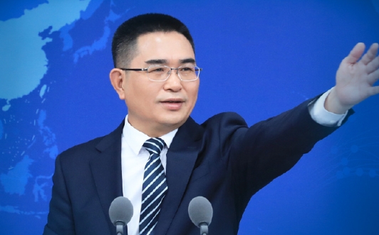 台灣恐封殺高德地圖　國台辦發言人陳斌華嗆民進黨「台灣人民愛用就禁止」。（取自國台辦微博）