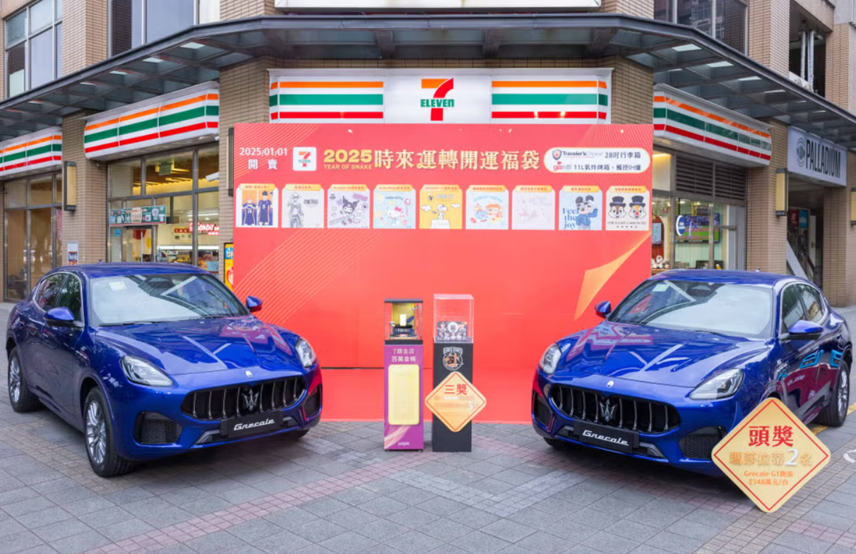 7-ELEVEN推出的「新春開運福袋」價位從499元至1,888元不等。（7-ELEVEN提供）