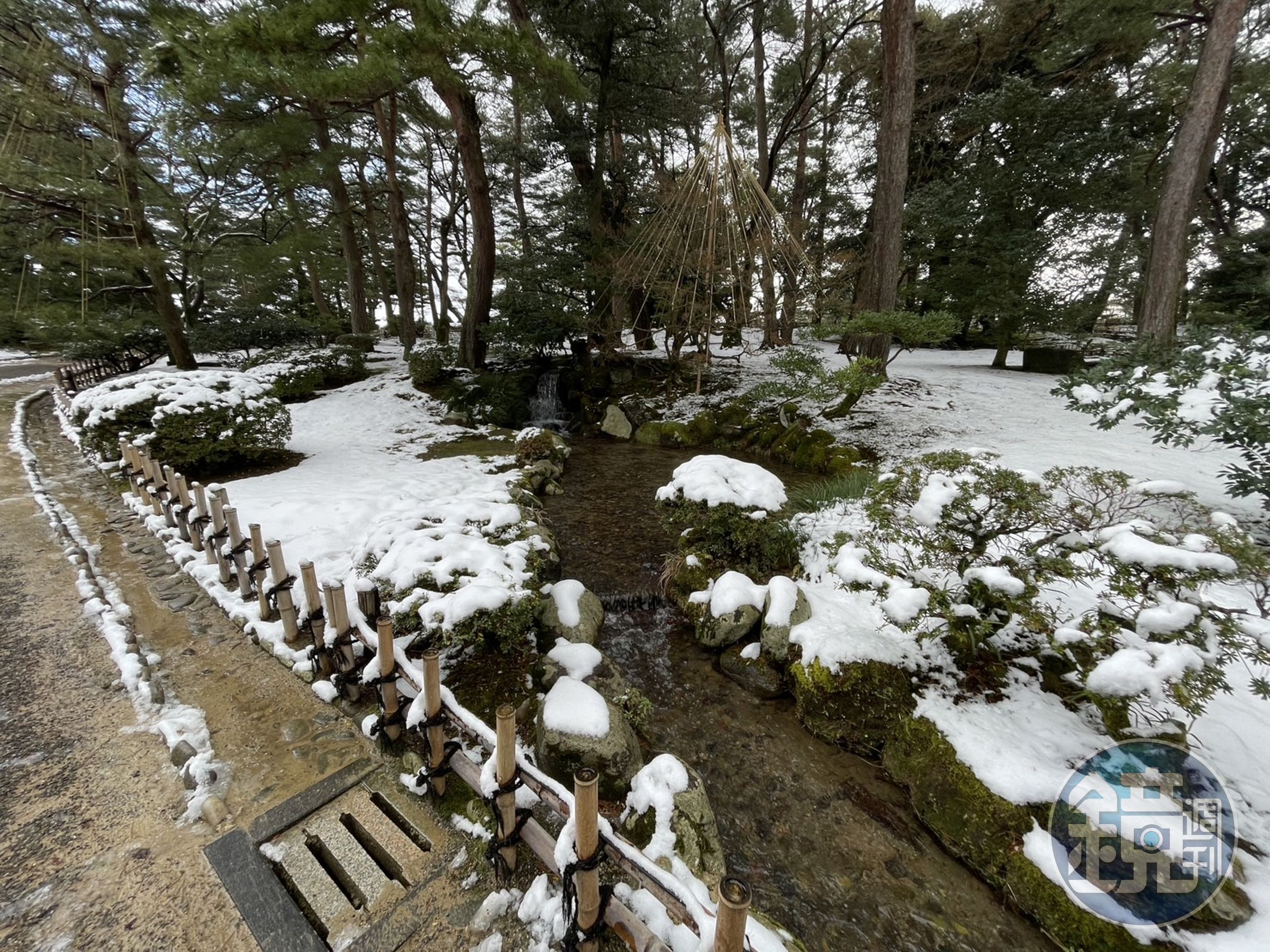 兼六園內看不出有受到地震影響。