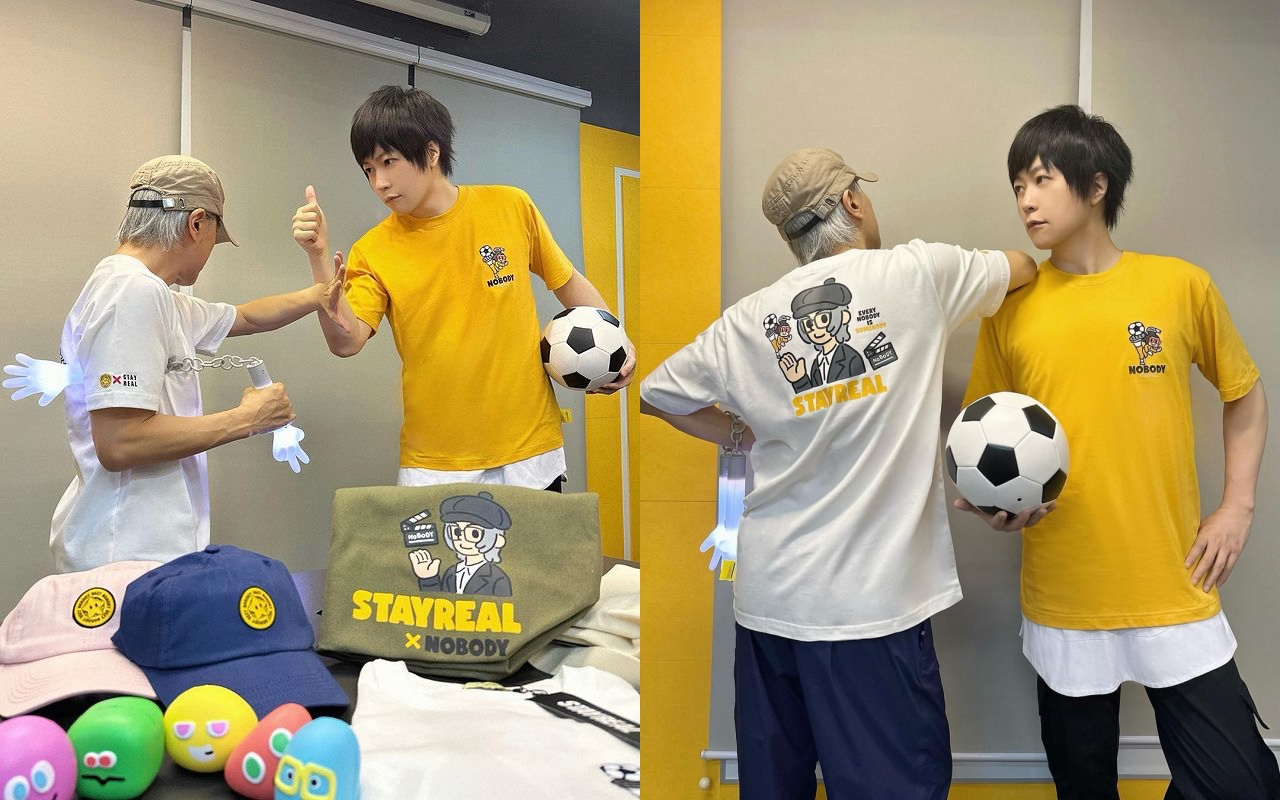 周星馳與五月天阿信合照，放話想組六月天。（翻攝周星馳INS)