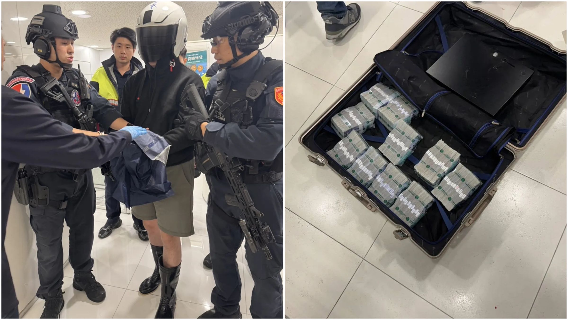 林姓搶匪遭警方逮捕，據悉他曾是德州撲克冠軍。（翻攝畫面）