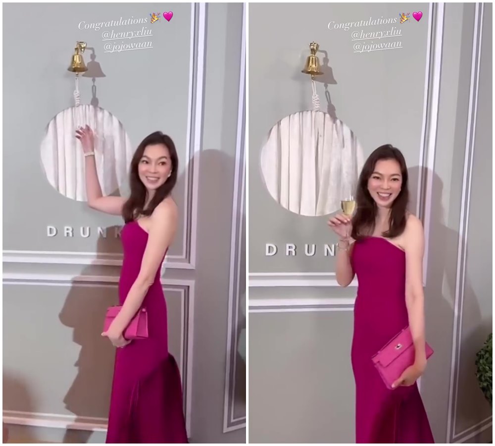 曾馨瑩參加婚禮，手上的愛馬仕包相當吸睛。（翻攝hsin_ying_tseng IG）