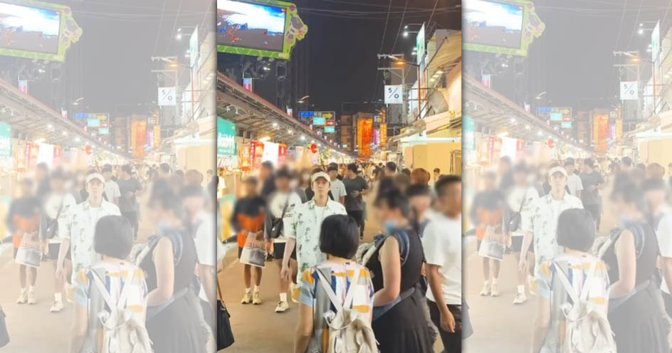 陳漢典「零偽裝」逛夜市沒被認出。（翻攝自陳漢典IG）