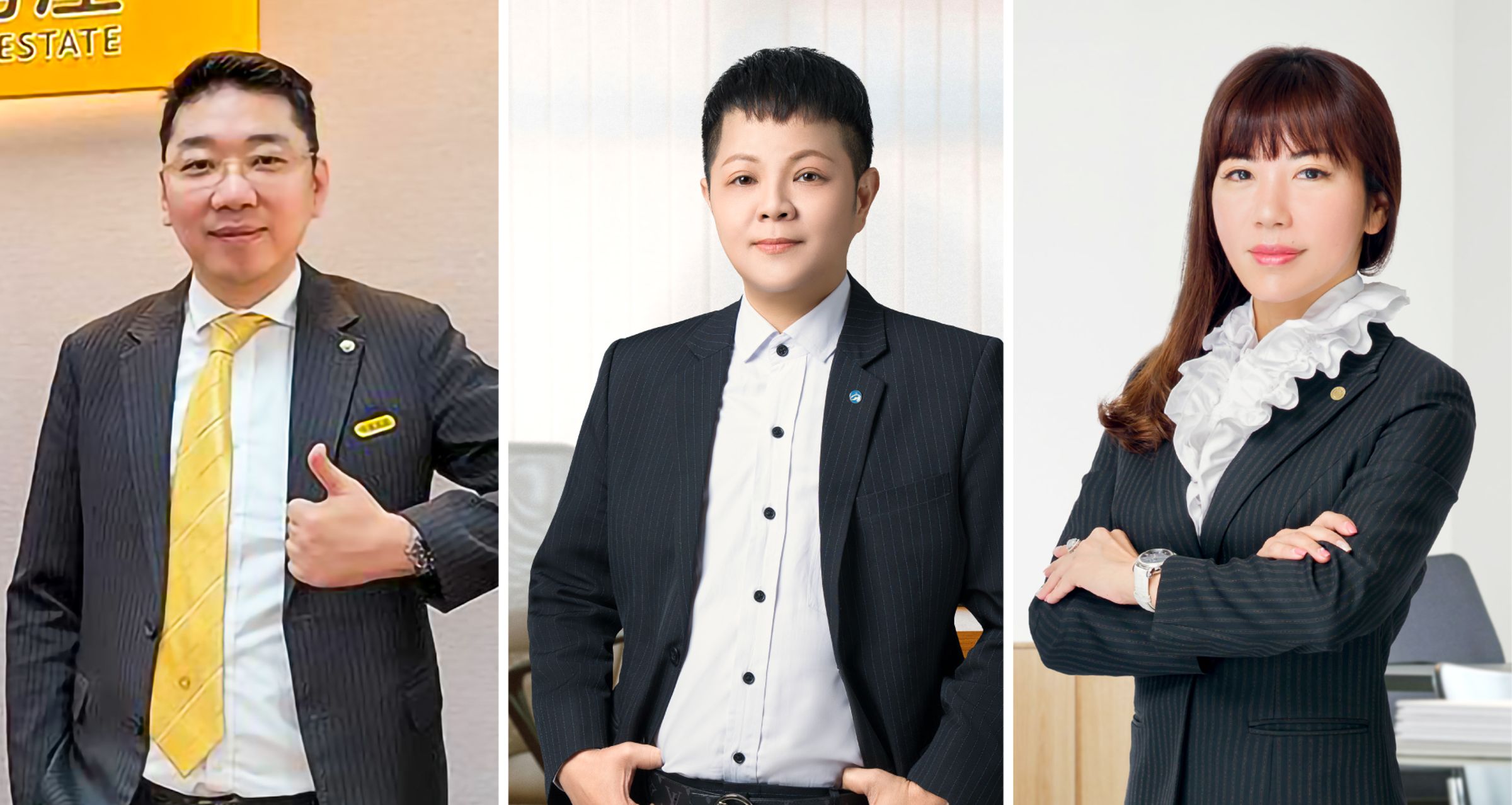 趙儀君(圖左)、黃奕家(圖中)、楊金玫(圖右)三位店東率領團隊,善用跨品牌聯賣平台今年第一季就創造2千萬業績。