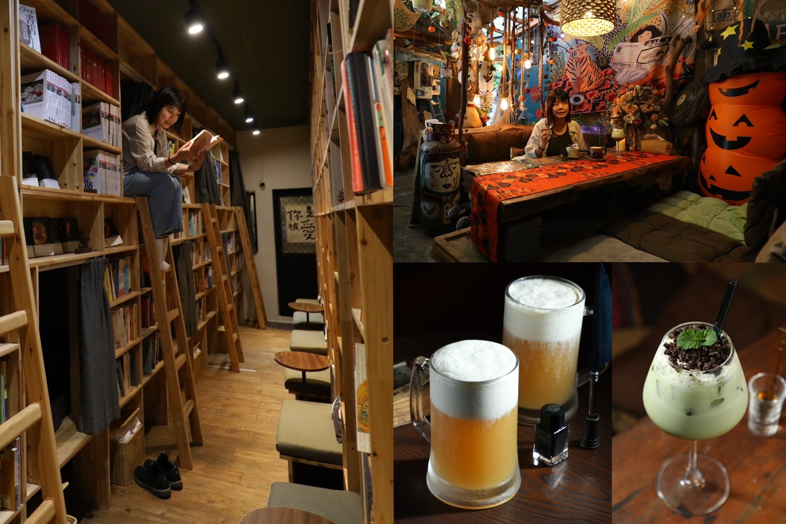 充滿夢想的Chin在新竹分別打造了「飛行樹屋咖啡」與書香氣息飽滿的「護城河畔的樹屋書店」。