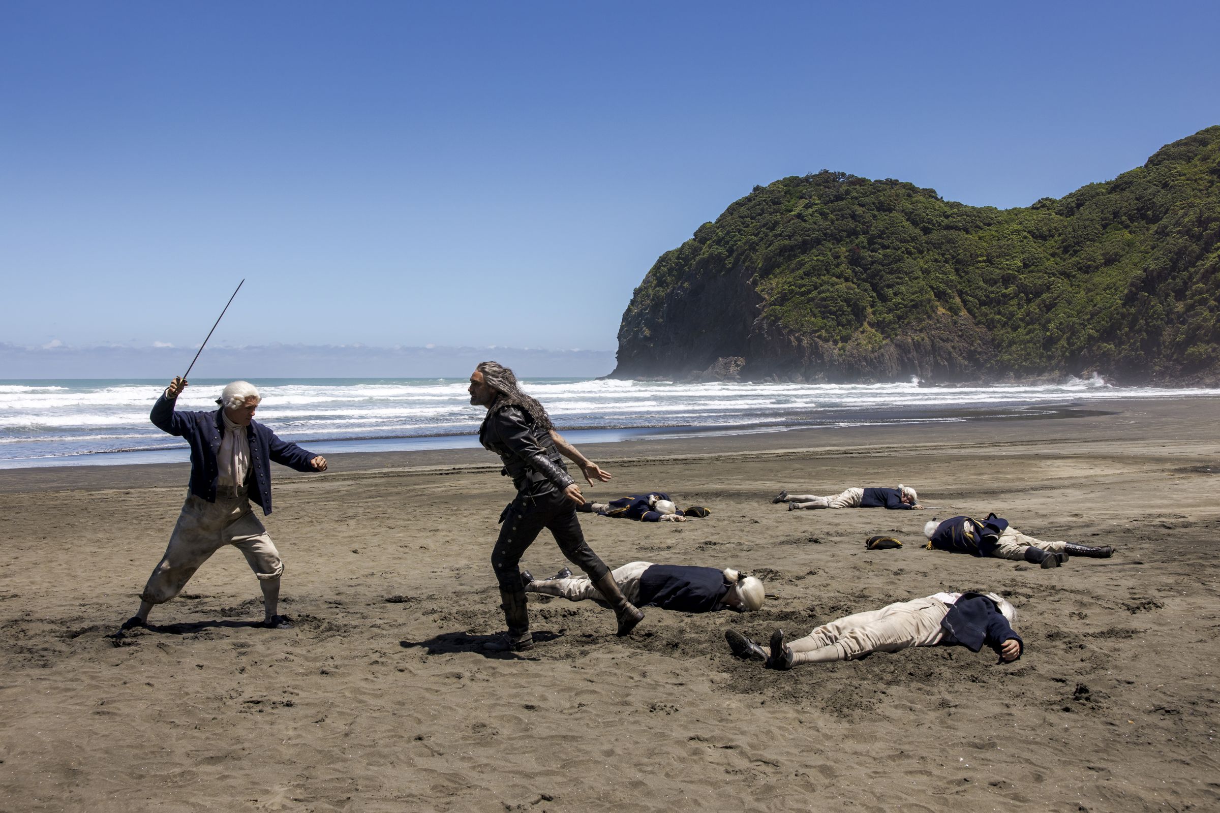 這一幕不是要看《海盜追殺令》的遍地橫屍，而是要看紐西蘭美麗的海岸風光。（紐西蘭觀光局提供）