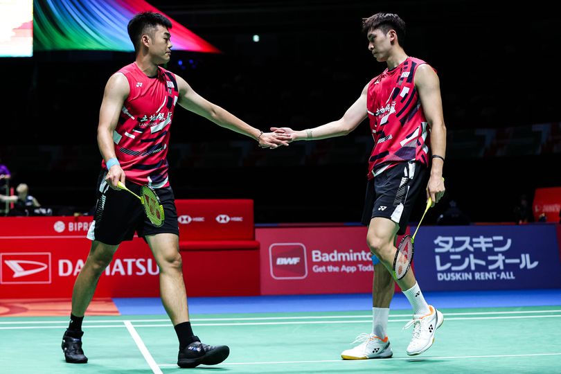 「麟榤配」王齊麟、邱相榤今日出戰日本公開賽16強賽事，最終輸給地主組合。（翻攝自王齊麟臉書）