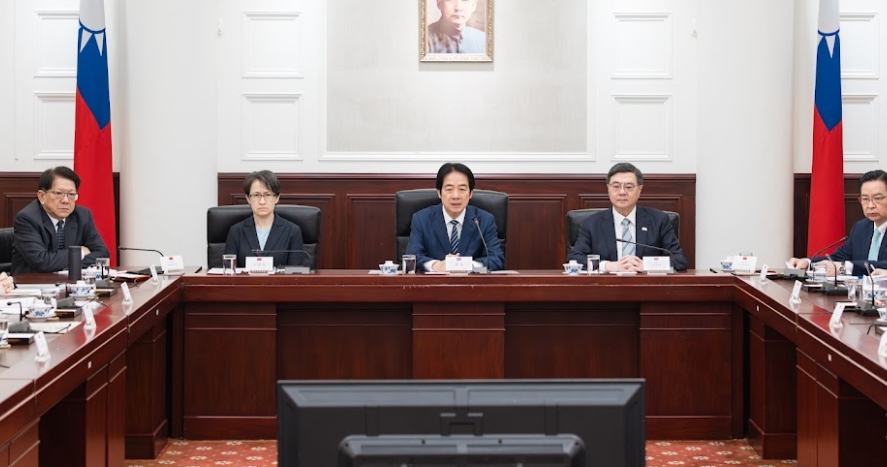 賴清德今天召集國安高層會議。（總統府提供）