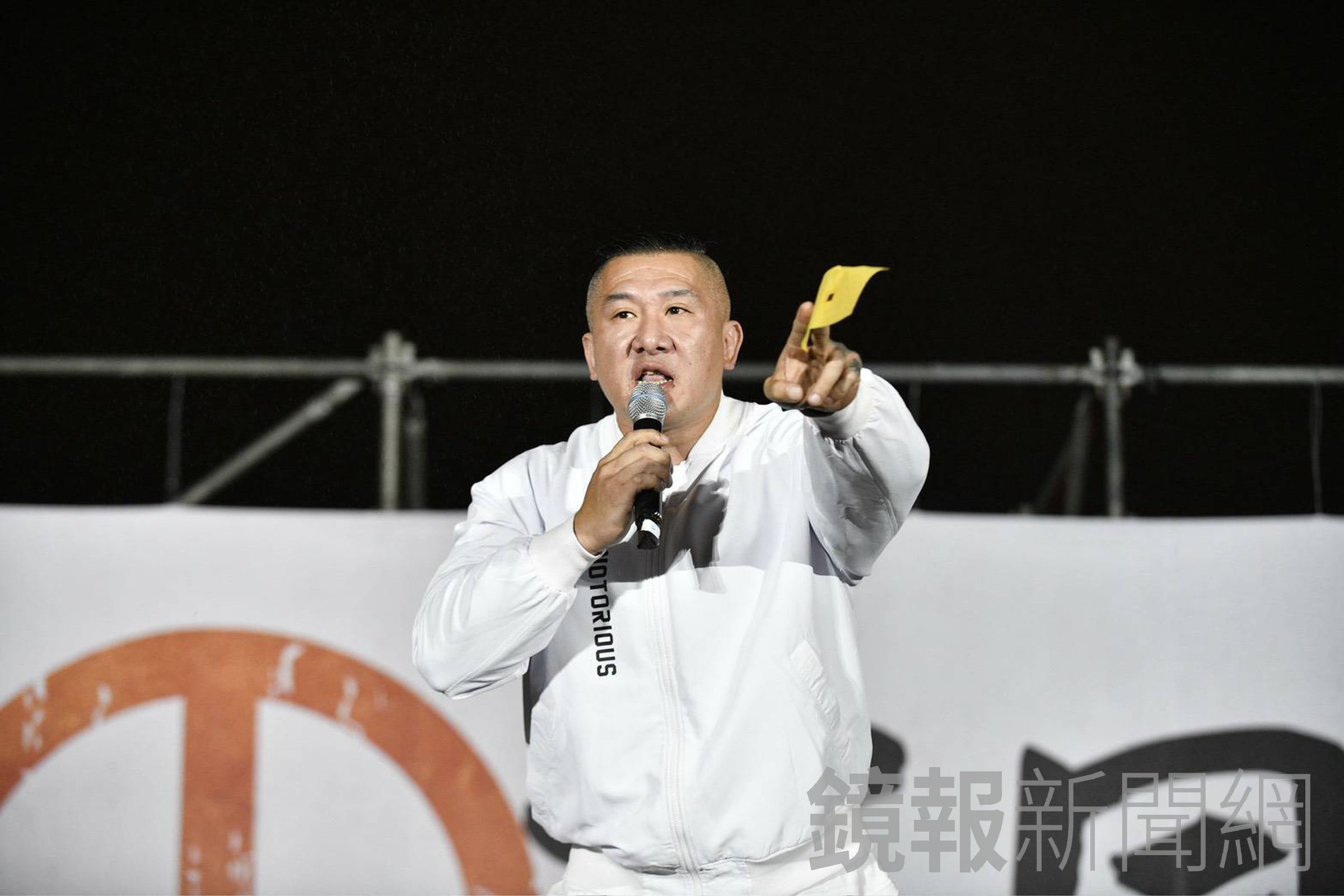 館長積極站台反罷免造勢活動。(鏡報李智為攝)