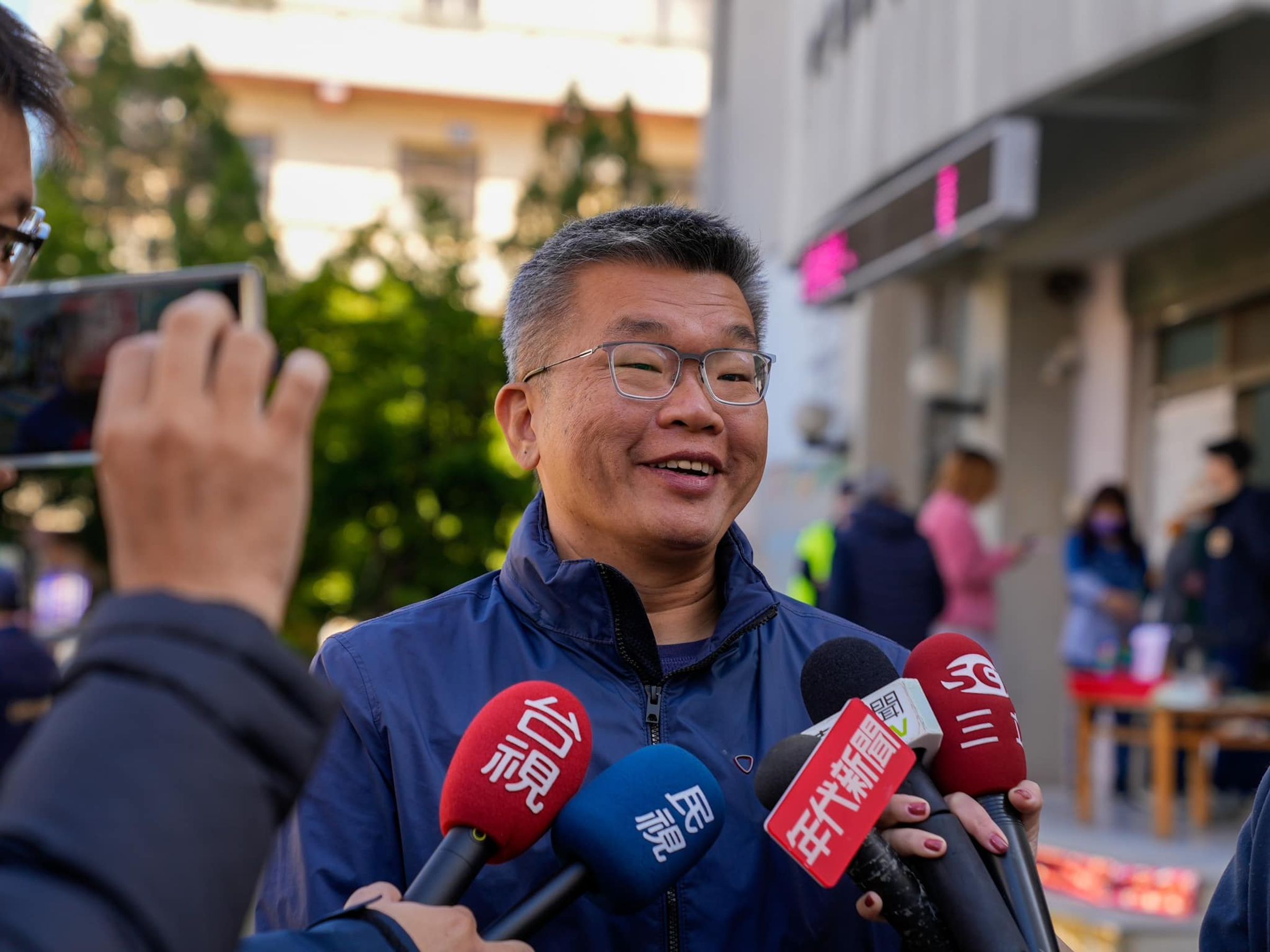台中第1選區立委候選人蔡其昌得票率領先,晚間已自行宣布當選。(取自蔡其昌臉書)