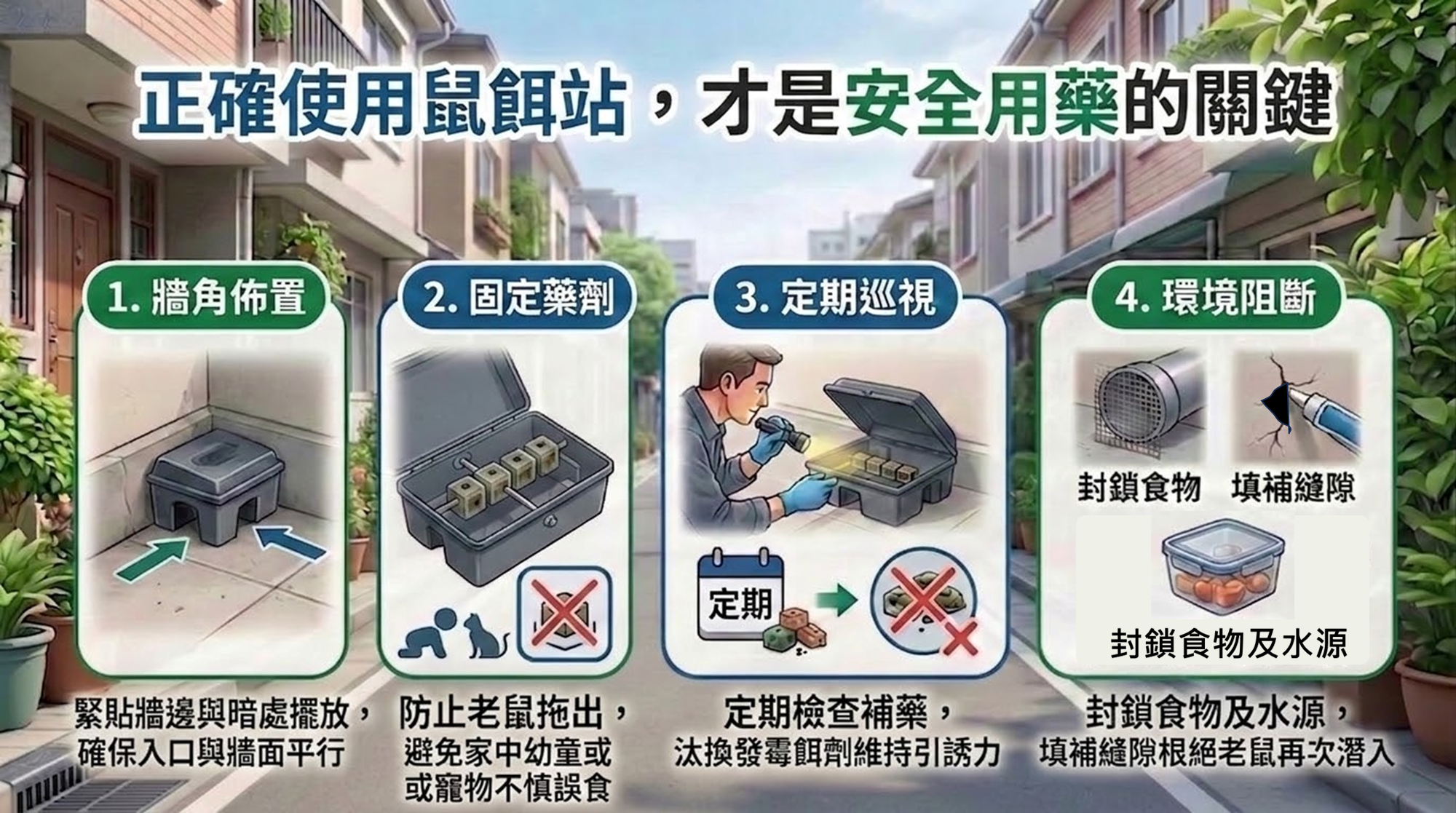 環境部說明如何防治老鼠。(環境部提供)