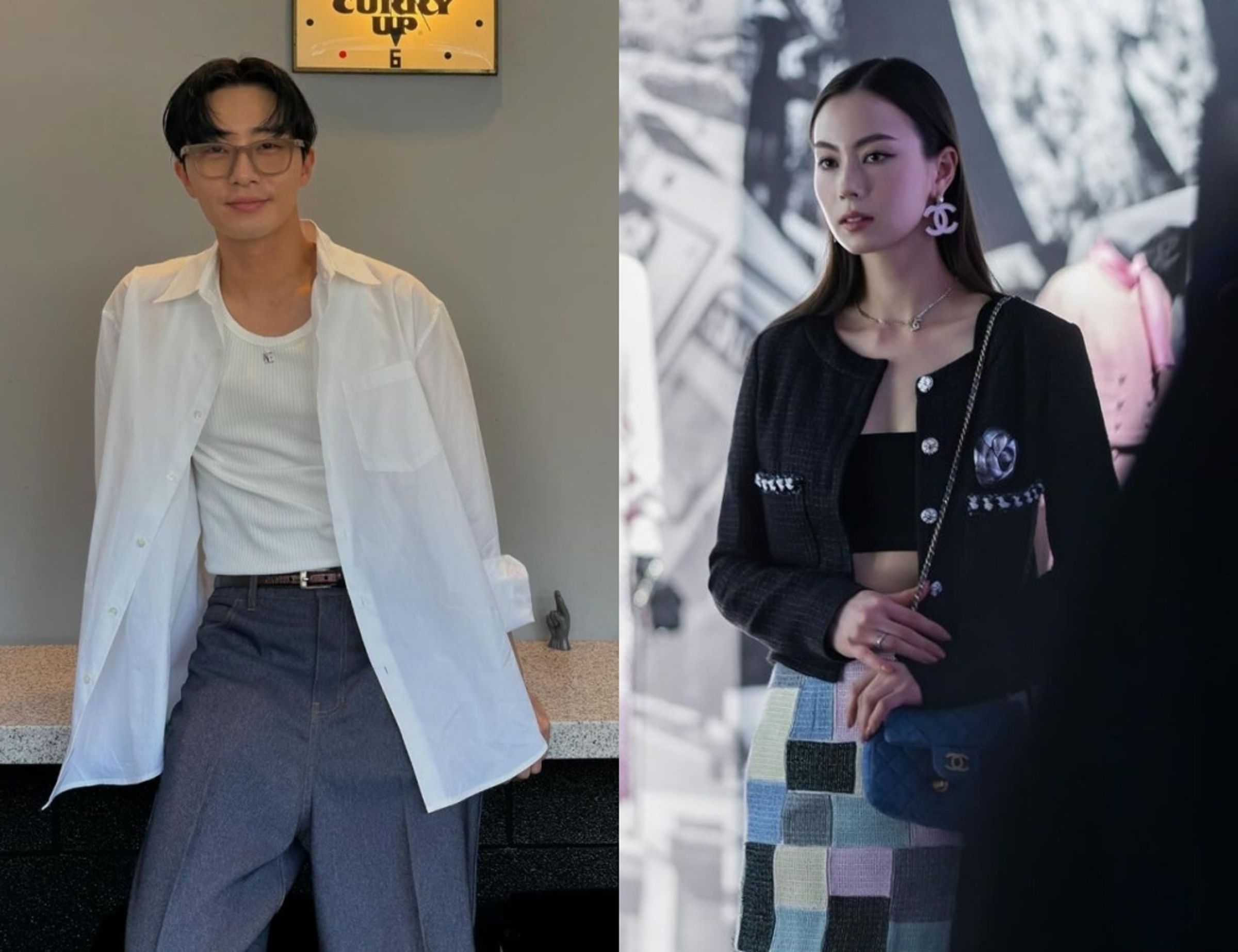 朴敘俊傳與台美混血插畫家Lauren Tsai交往中,公司回應無法確認藝人私生活。(翻攝朴敘俊、Lauren Tsai INS)