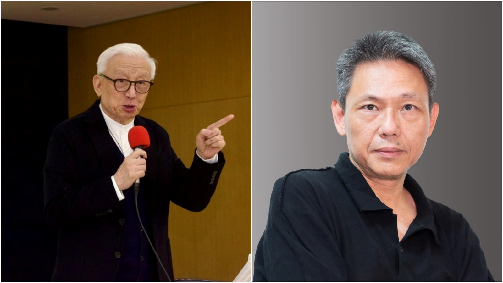 曹興誠提告謝寒冰求償1億元，謝寒冰則喊他很期待法院比對特徵。（合成圖；本刊資料照、翻攝謝寒冰臉書）