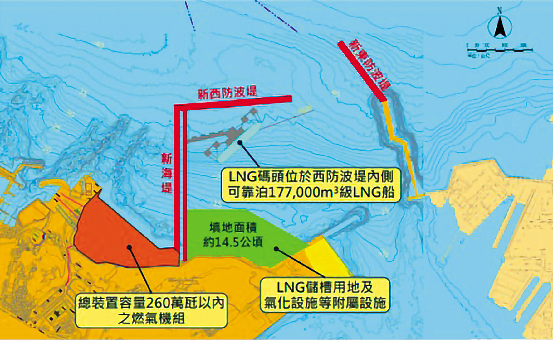 台電四接位於基隆協和電廠旁,標案金額435億餘元。(台電提供