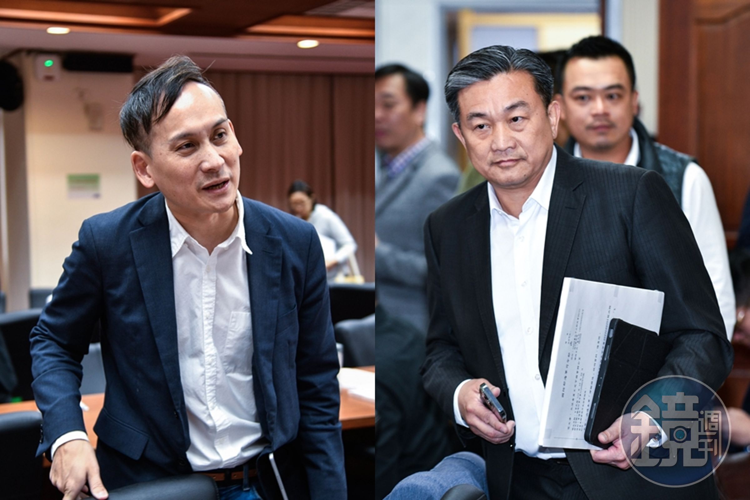 葉元之(左)與王定宇(右)今為了警察權在立院大吵。(本刊資料照)