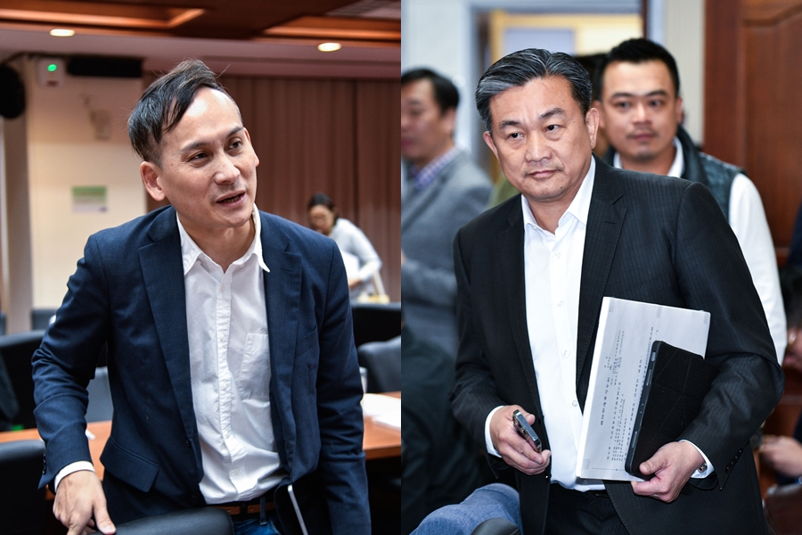 葉元之(左)與王定宇(右)今為了警察權在立院大吵。(本刊資料照)