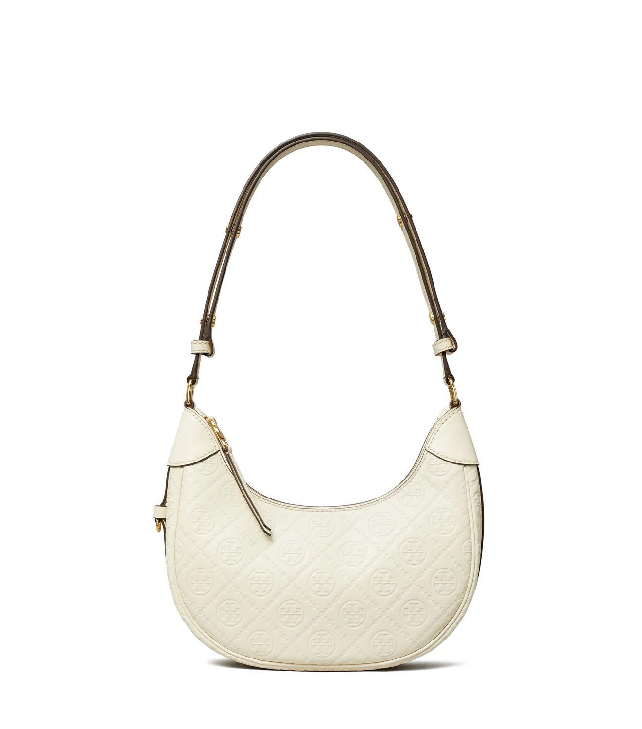 薛仁雅同款T Monogram Leather半月包。NT$19,900(TORY BURCH提供)