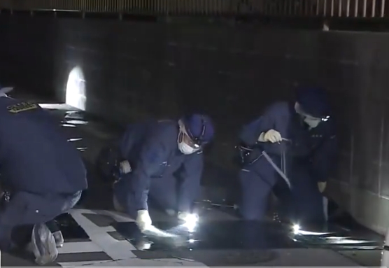 千葉警方在犯罪現場採證。（翻攝自X）