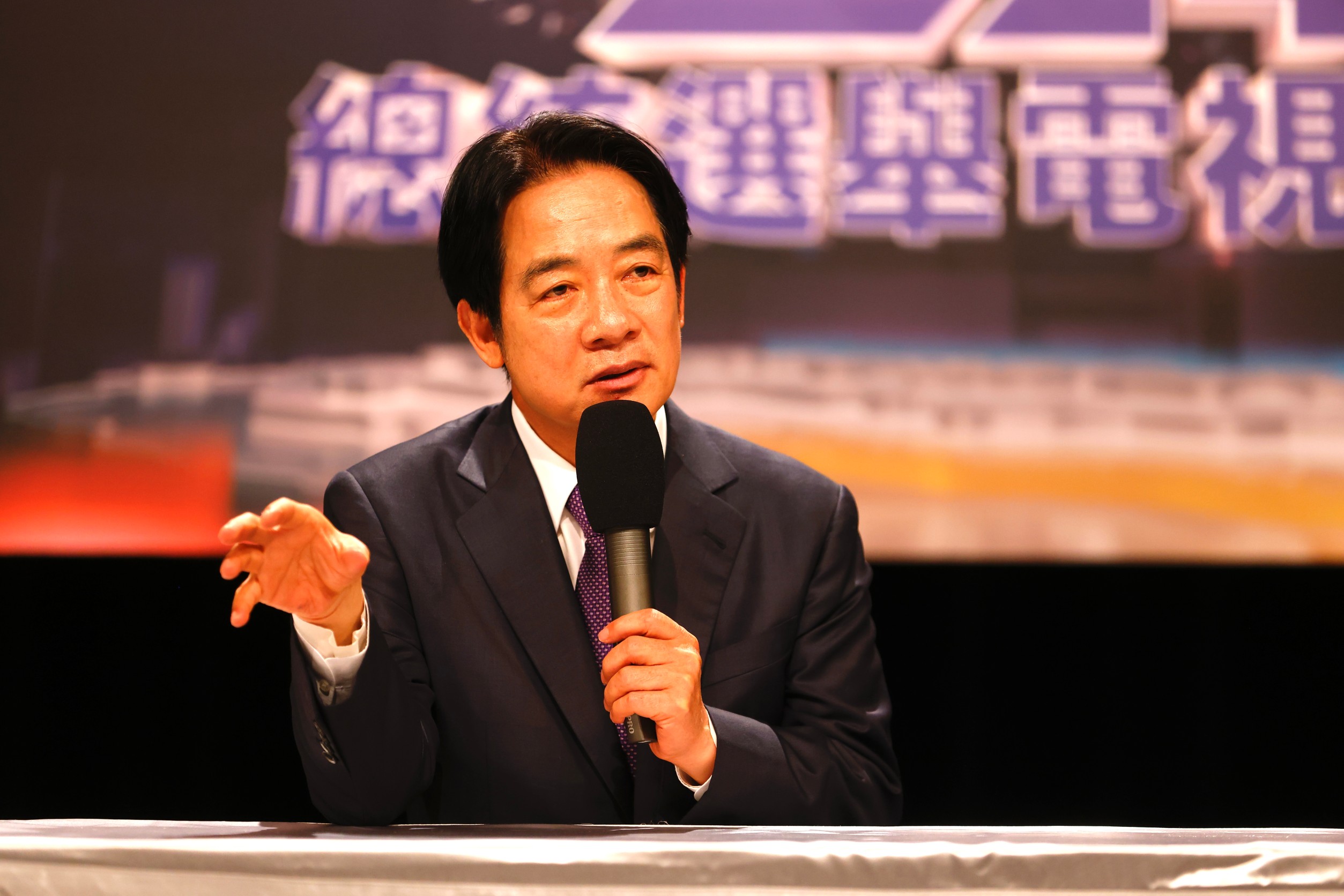 總統候選人辯論會今日登場。圖為賴清德。