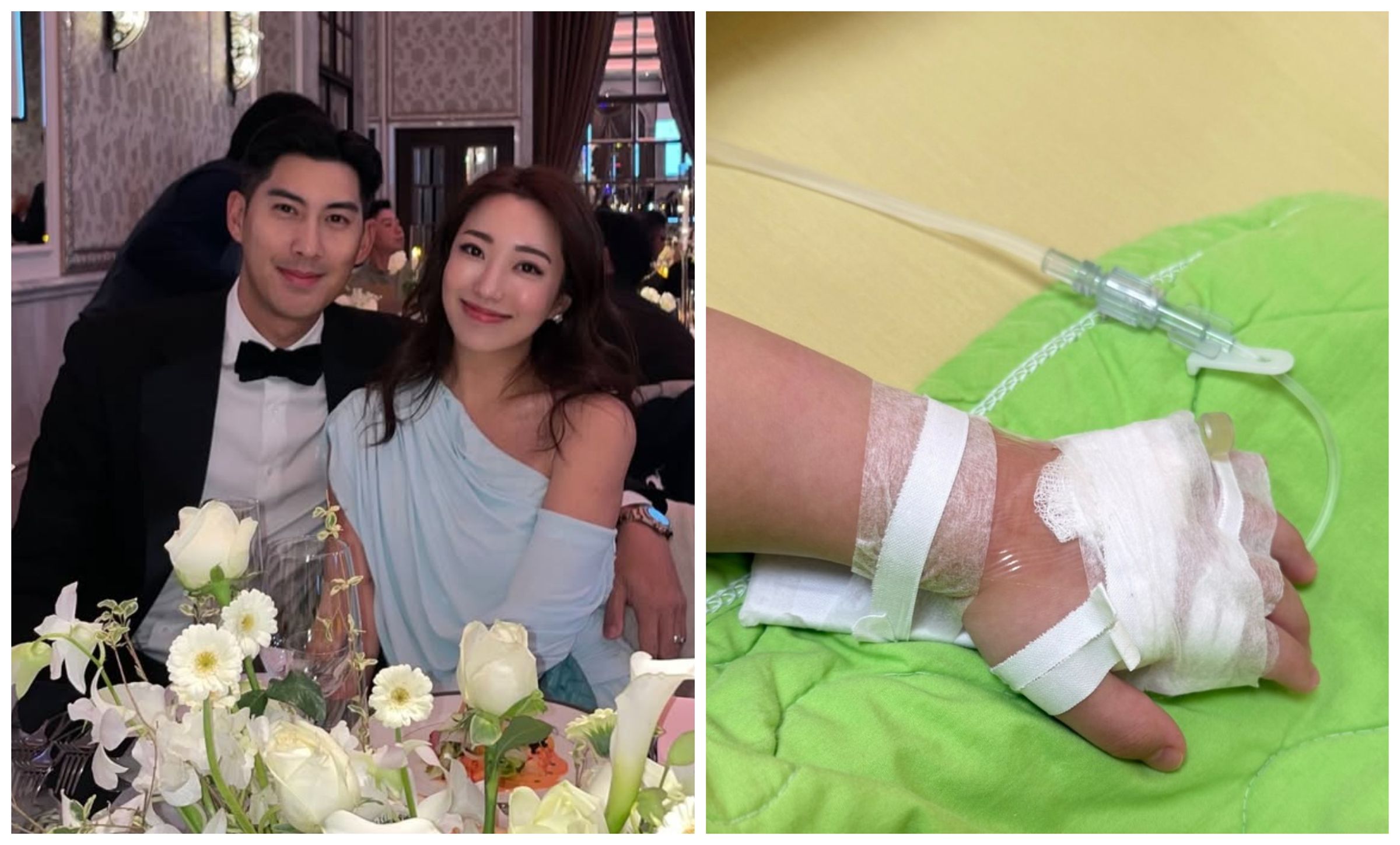 毛加恩的1歲女兒因腸病毒併發重症腦炎住院，所幸已出院。（翻攝maomao31 IG、tiffanywenlo IG）