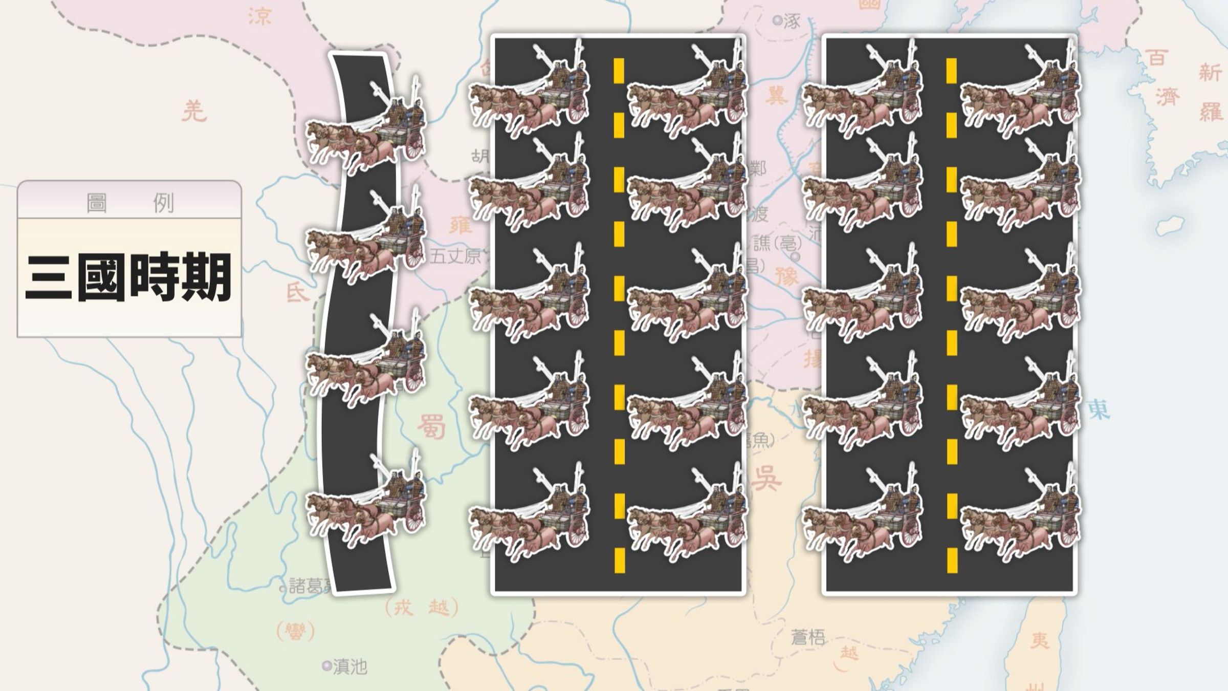 台灣大哥大以NRCA載波聚合技術整合最大5G黃金頻寬,如同多路聯軍共伐,匯聚成勢。