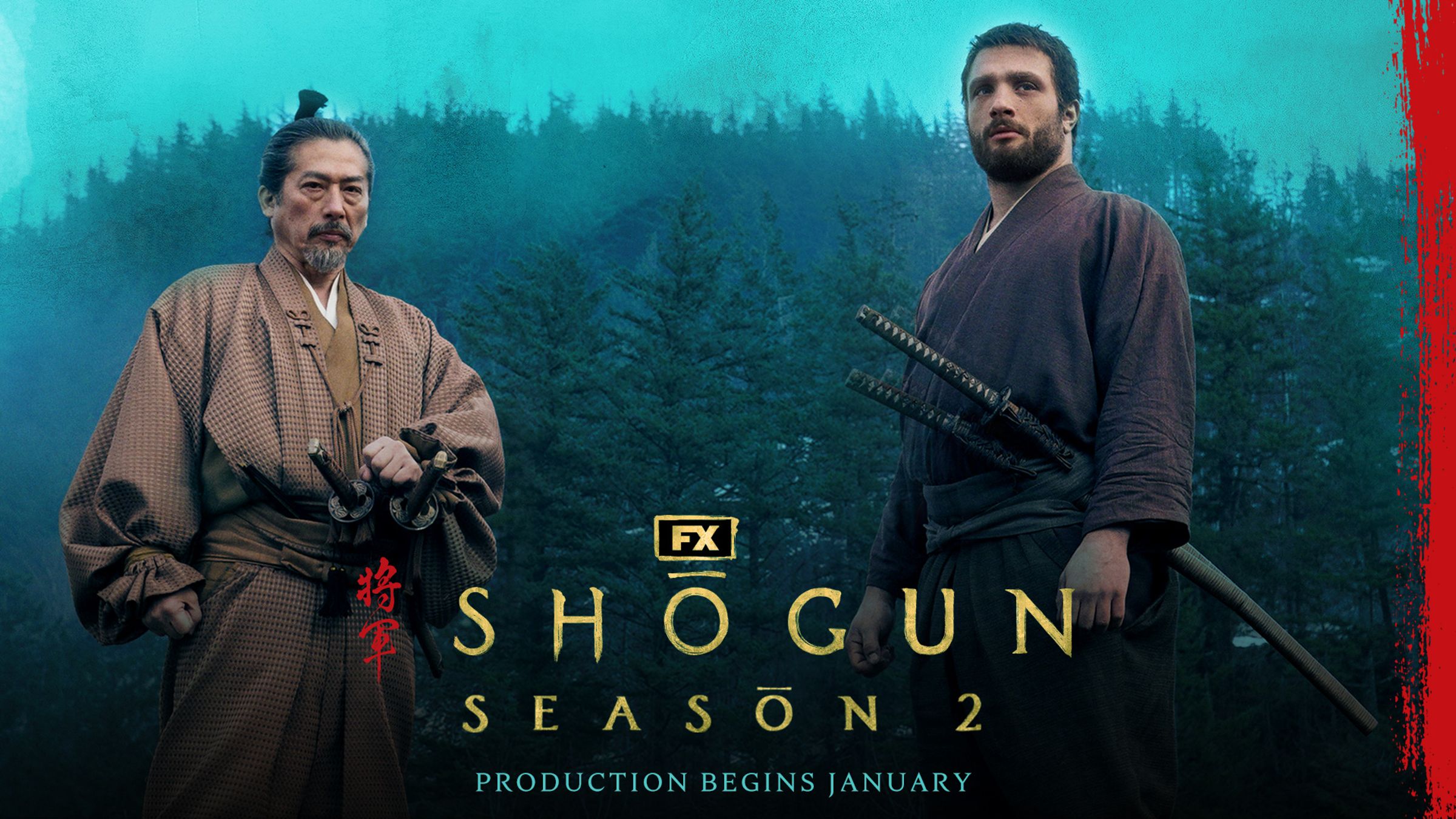 《幕府將軍》以真田廣之（左）飾演吉井虎永，與柯斯莫賈維斯（右）飾演的約翰布萊克索恩，還原日本歷史上德川家康面對政局的各種手腕。（Disney+提供）