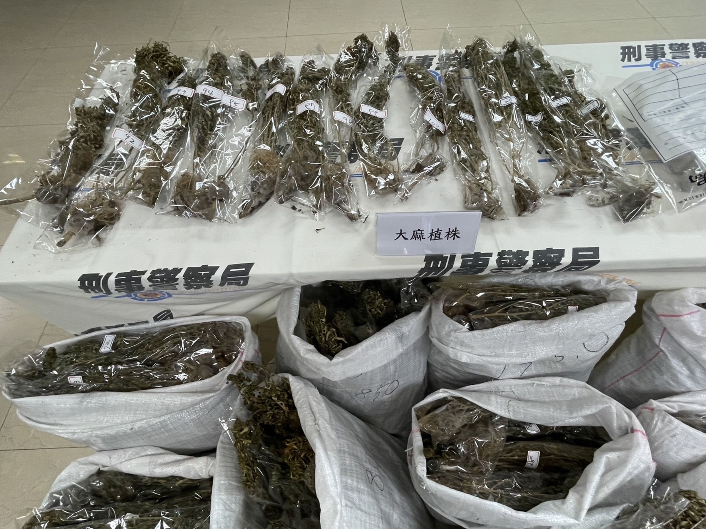 警方查扣市價近2億元大麻。（翻攝畫面）