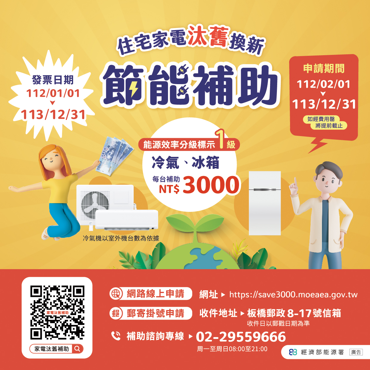 經濟部推出節能產品補助。（經濟部提供）