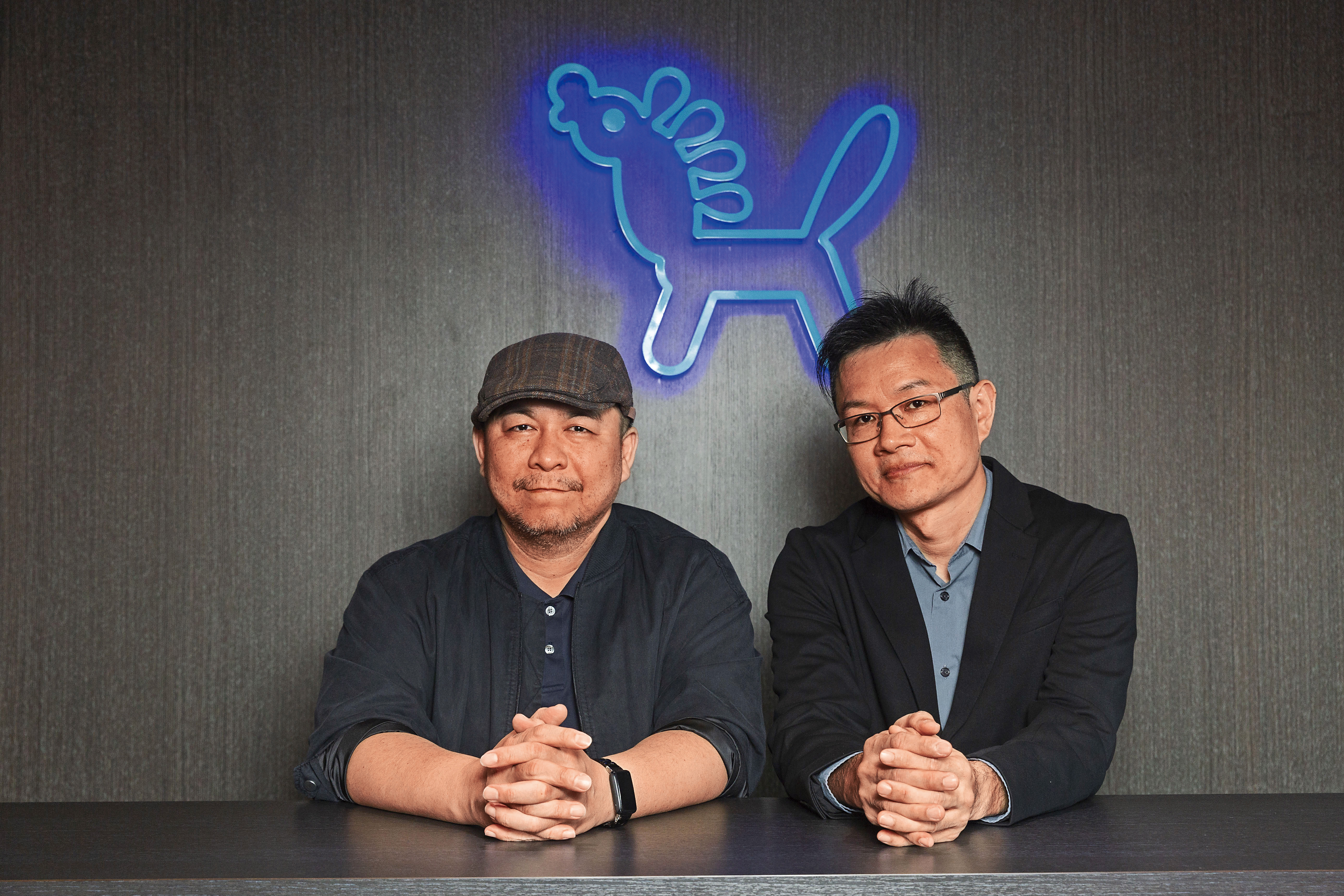 姚孟超（左）與蘇俊旭（右）帶領動畫團隊製作《樹人大冒險》。