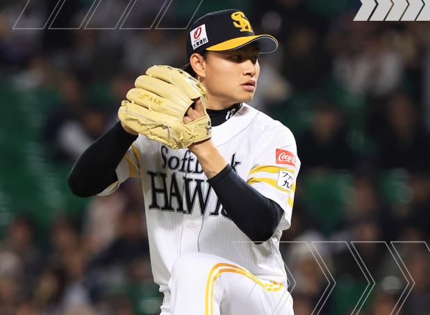 徐若熙日職初登板就拿下勝投，有一個好的開始。（翻攝X@HAWKS_official）