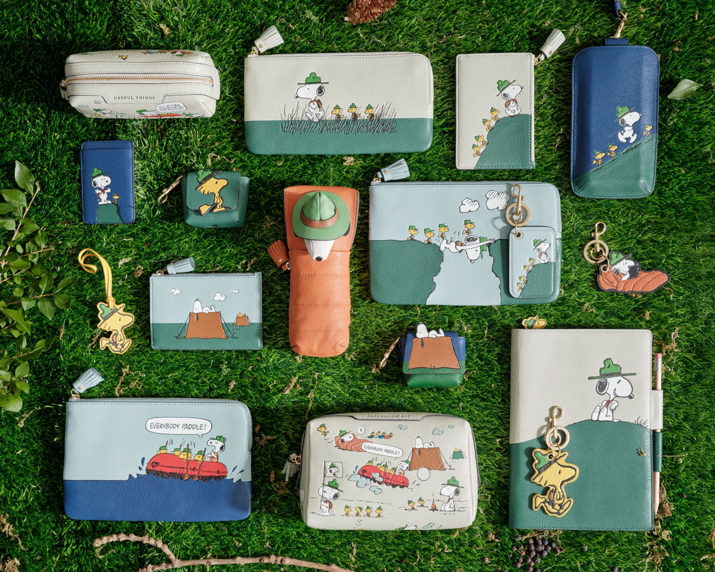 Peanuts x Anya Hindmarch二度合作以Beagle Scouts探險小隊為靈感。（CLUB DESIGNER提供）