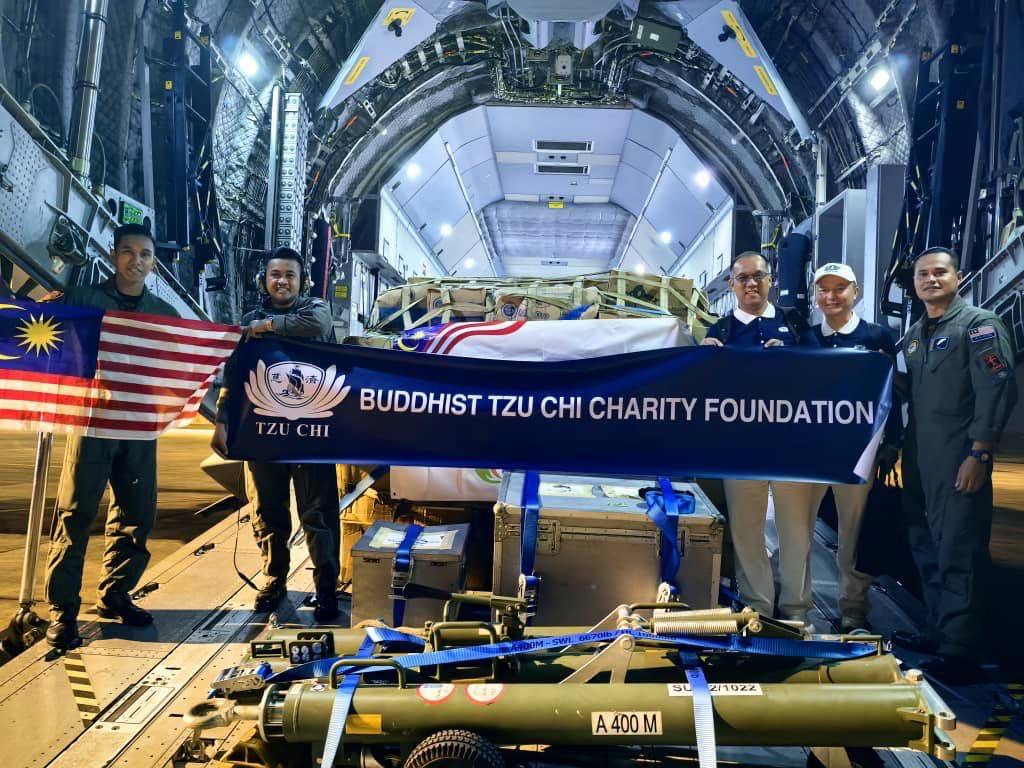 慈濟賑災人員及物資將協助國際人道救援組織分工合作進行「多管道、重點、直接」的災後援助與關懷行動。（慈濟基金會提供）