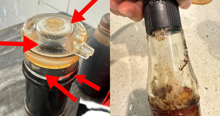 營養師林冠良指出，醬油上的「白色點點」恐造成食物中毒。（翻攝自臉書＠ 林冠良營養師Siin）