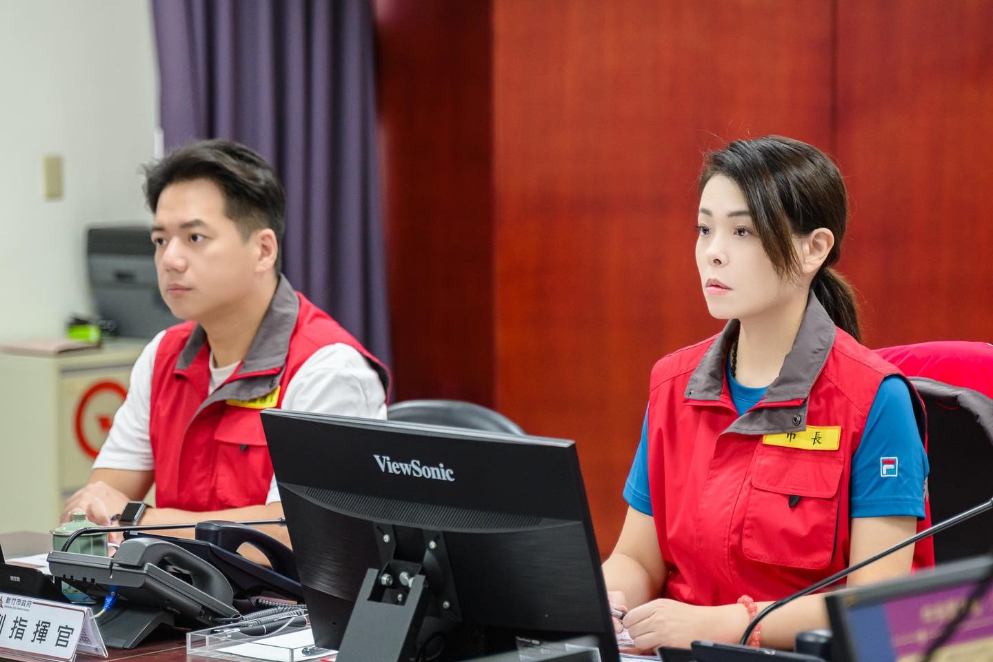 高虹安(右)一審遭判7年4月將被停職，仍能領半薪！新竹市長職務將由副市長邱臣遠(左)代理。（翻自邱臣遠臉書）