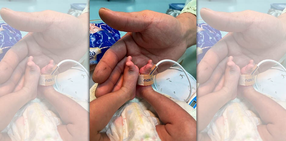 早產女嬰「小平安」順利從台南成功大學醫院轉林口長庚，其母親在社群上發感謝文。（翻攝自Threads@shuting_3）