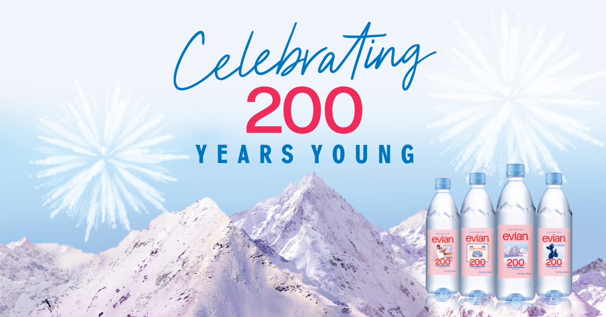 源自法國阿爾卑斯山的永恆青春之水
evian依雲礦泉水慶祝裝瓶200週年 純淨傳承跨越兩世紀
