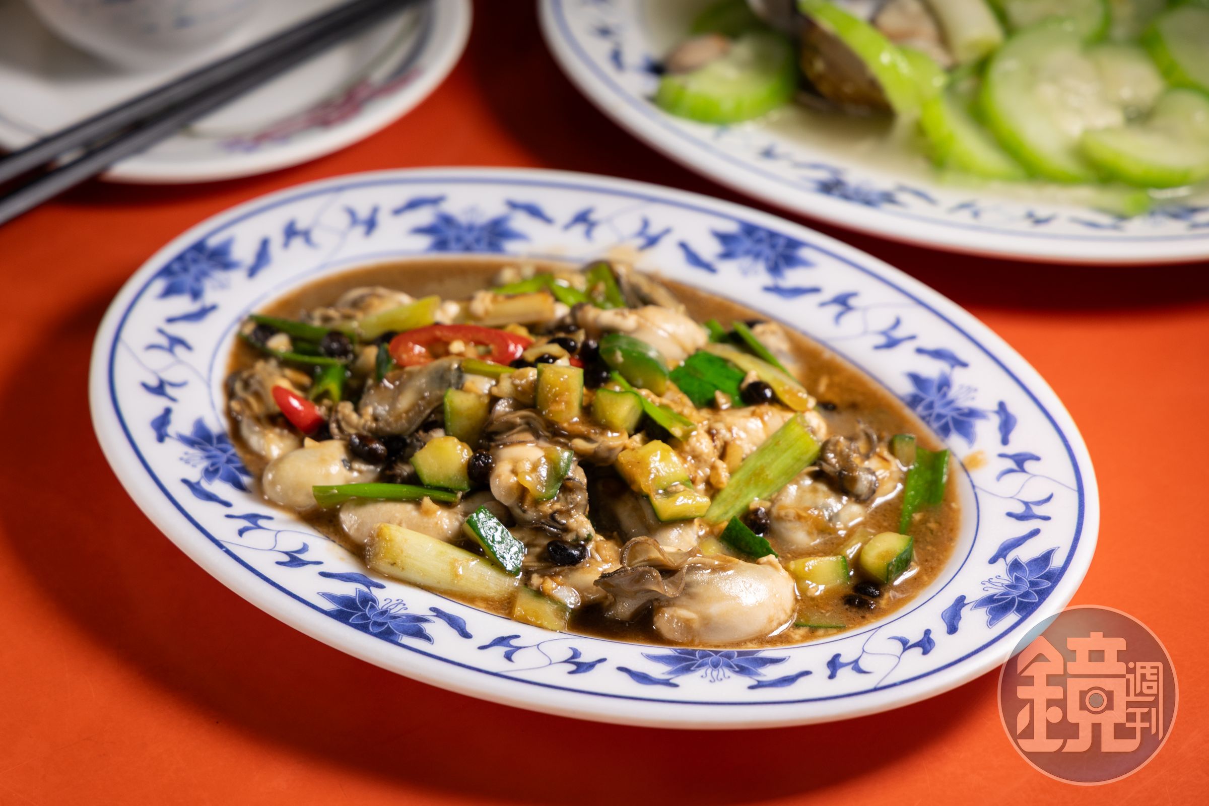 「豆豉蚵仔」吃得到飽滿的鮮蚵。(220元/小份)